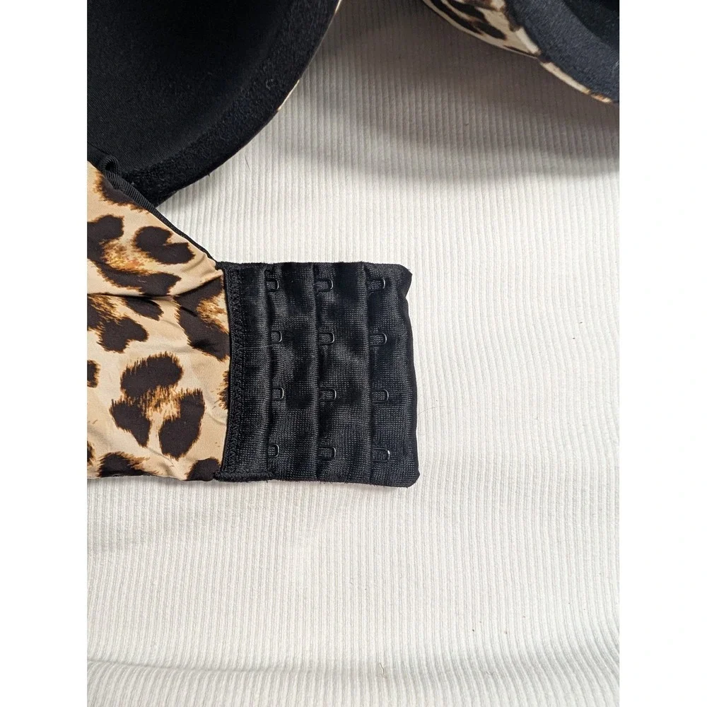 Torrid Curve Leopard Print Strappy Push Up Bra 42DD Underwire Animal Print‎ 669